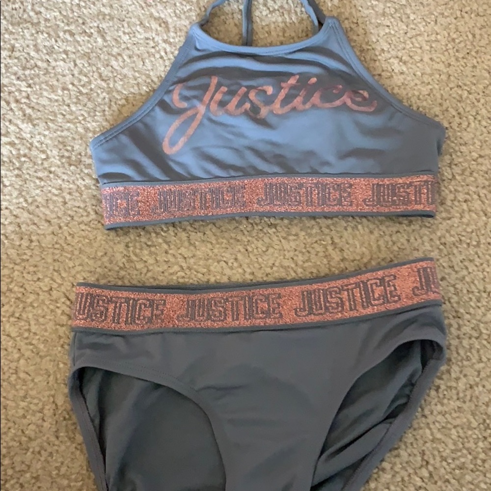 Grey Justice Swimsuit Kids